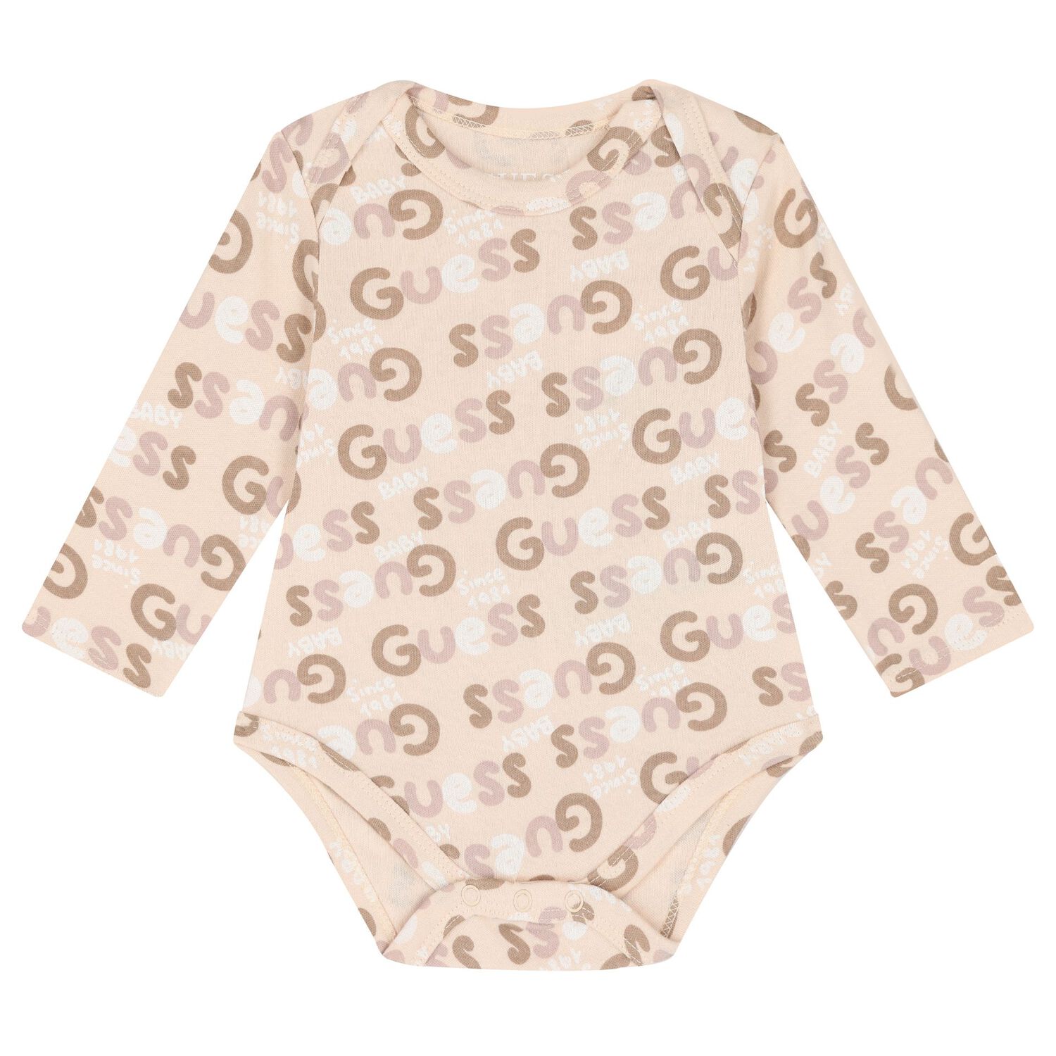 Baby Girls Ivory & Beige Cotton Bodysuit & Pants Gift Set, 1, hi-res