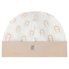 White & Beige Logo Baby Hat, 2, hi-res