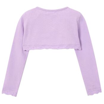 Girls Purple Bolero Knit Cardigan