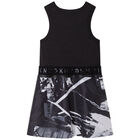 Girls Black Reversible Skirt Dress, 1, hi-res