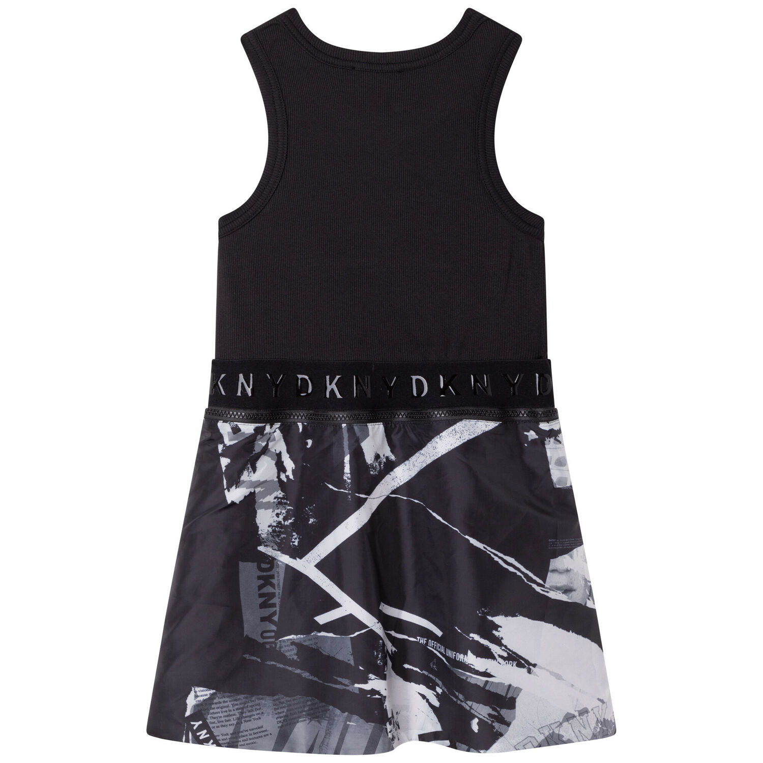 Girls Black Reversible Skirt Dress, 1, hi-res