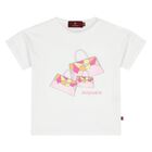 Younger Girls White Bag Logo T-Shirt, 1, hi-res