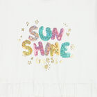 فستان بنات بالشعار باللون الأبيض, 1, hi-res