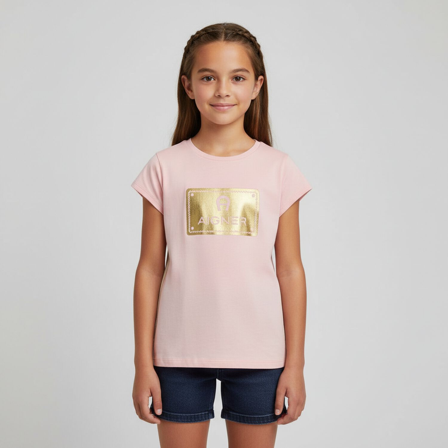 Girls Pink Logo T-shirt, 3, hi-res