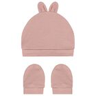 Pink Hat & Mittens Set, 3, hi-res