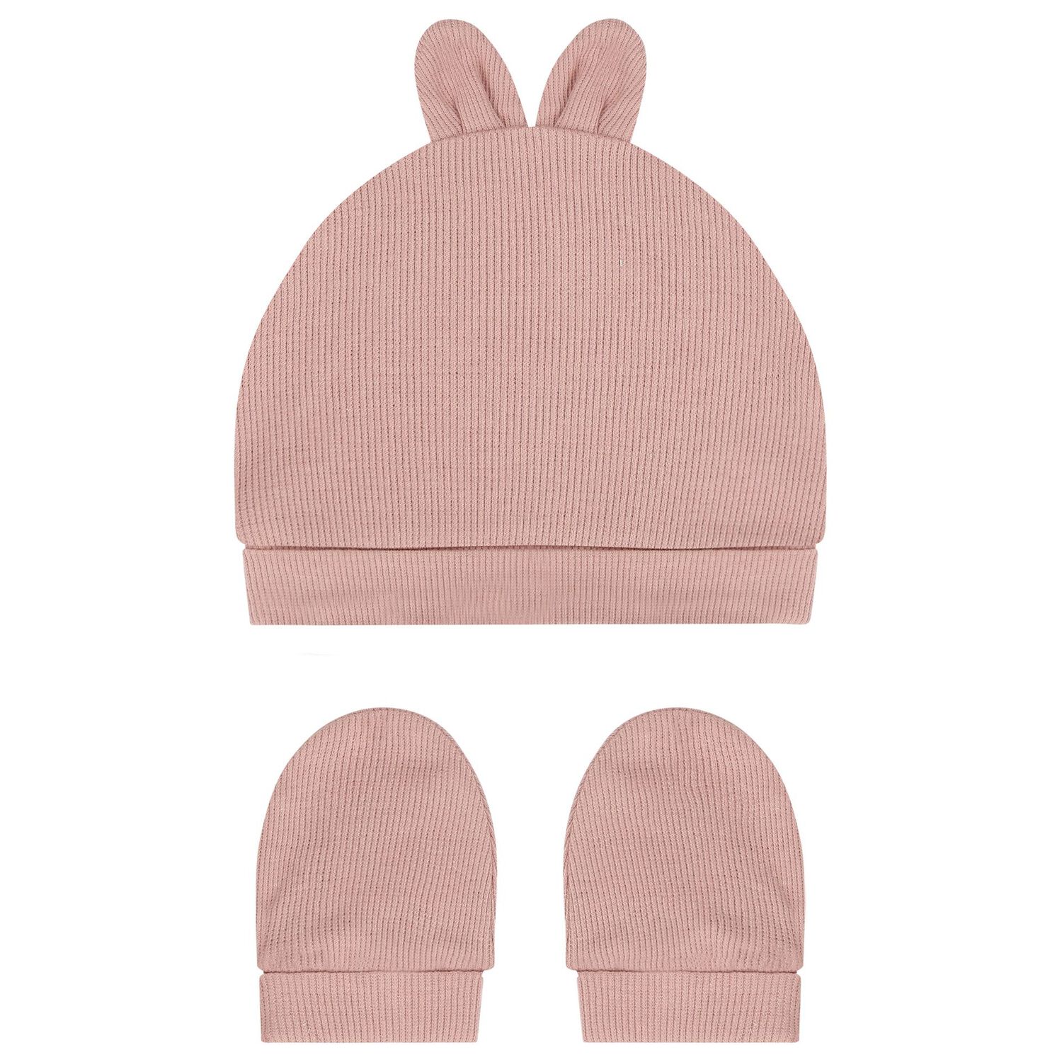 Pink Hat & Mittens Set, 3, hi-res