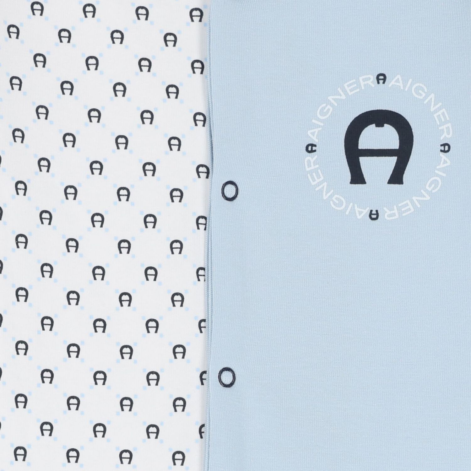 ملابس أطفال للأولاد بشعار باللون  أبيض وأزرق, 2, hi-res