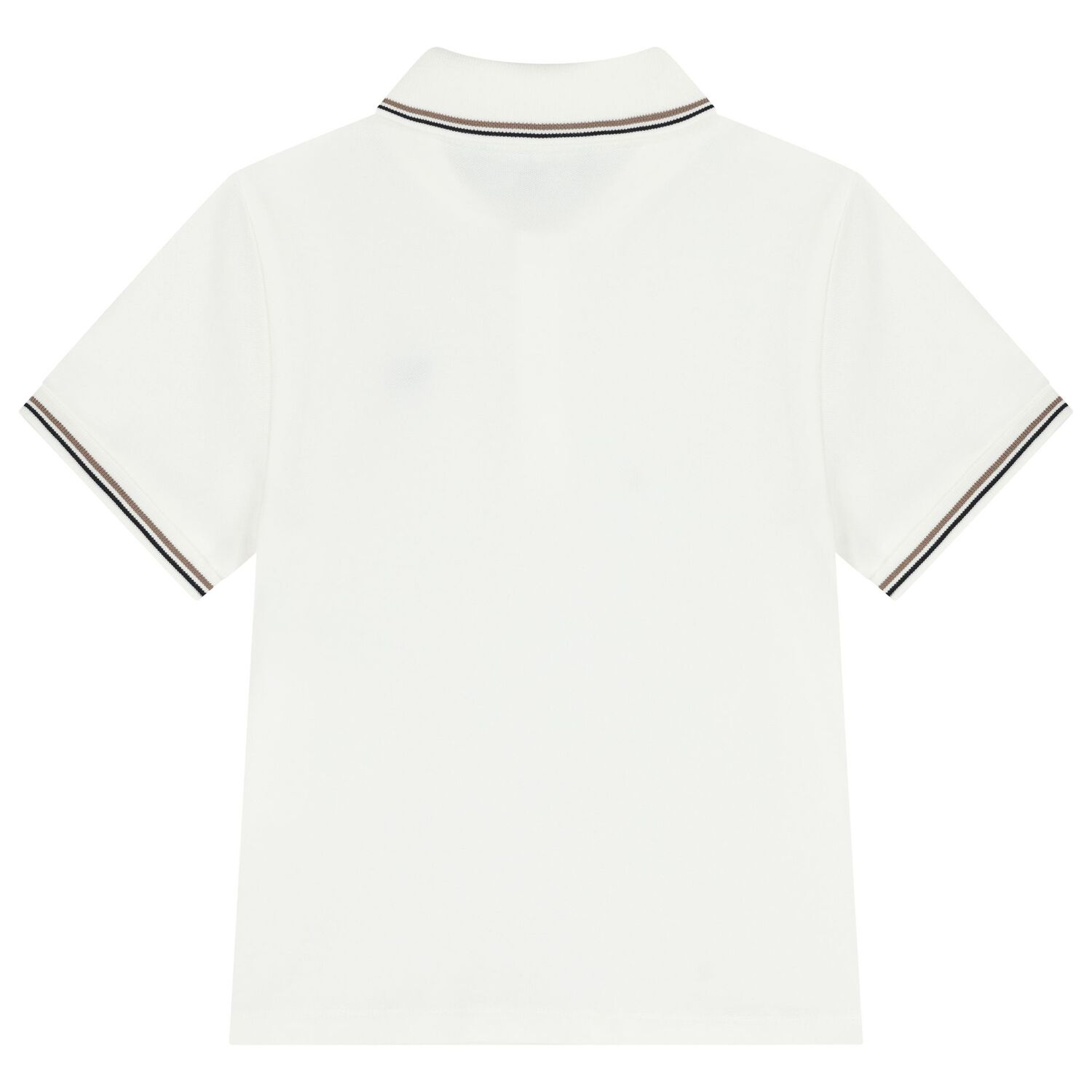 Boys White Logo Polo Shirt , 1, hi-res