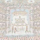 White & Blue Nutcracker Baby Swaddle Carré Blanket, 1, hi-res