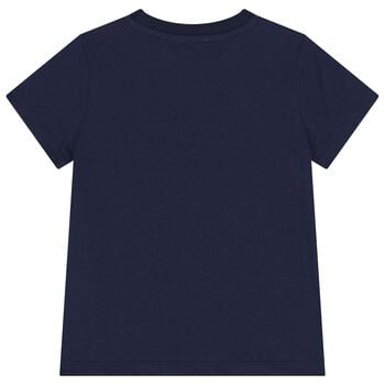 Navy Blue Teddy Bear Logo T-Shirt