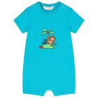 Baby Boys White, Yellow & Blue Rompers ( 3-Pack ), 2, hi-res