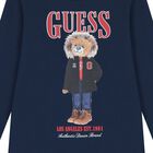 Boys Navy Blue Teddy Bear Long Sleeve Top, 3, hi-res