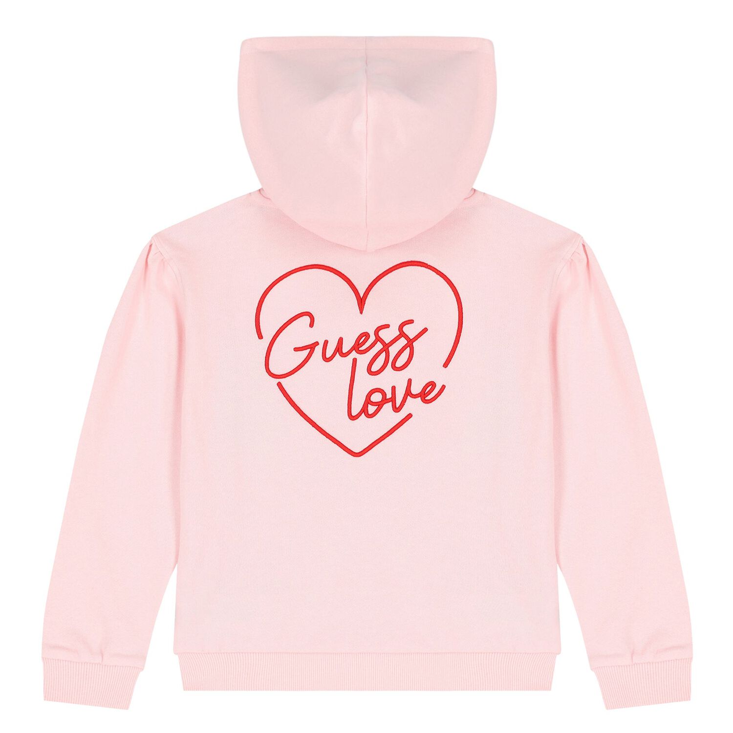 Girls Pink Logo Hooded Zip Up Top, 1, hi-res image number null