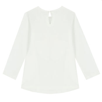 Girls Ivory Crossbody Bag Long Sleeve Top