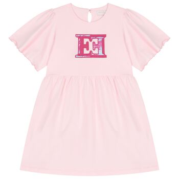 Girls Pink Logo Dress