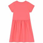 Girls Pink Logo Dress, 2, hi-res