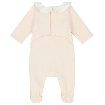 Baby Girls Pink Logo Babygrow