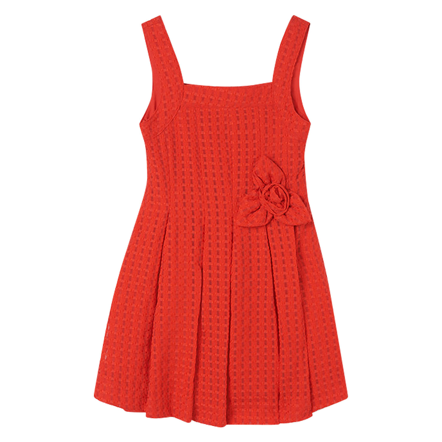 Girls Red Sleeveless Dress, 1, hi-res image number null