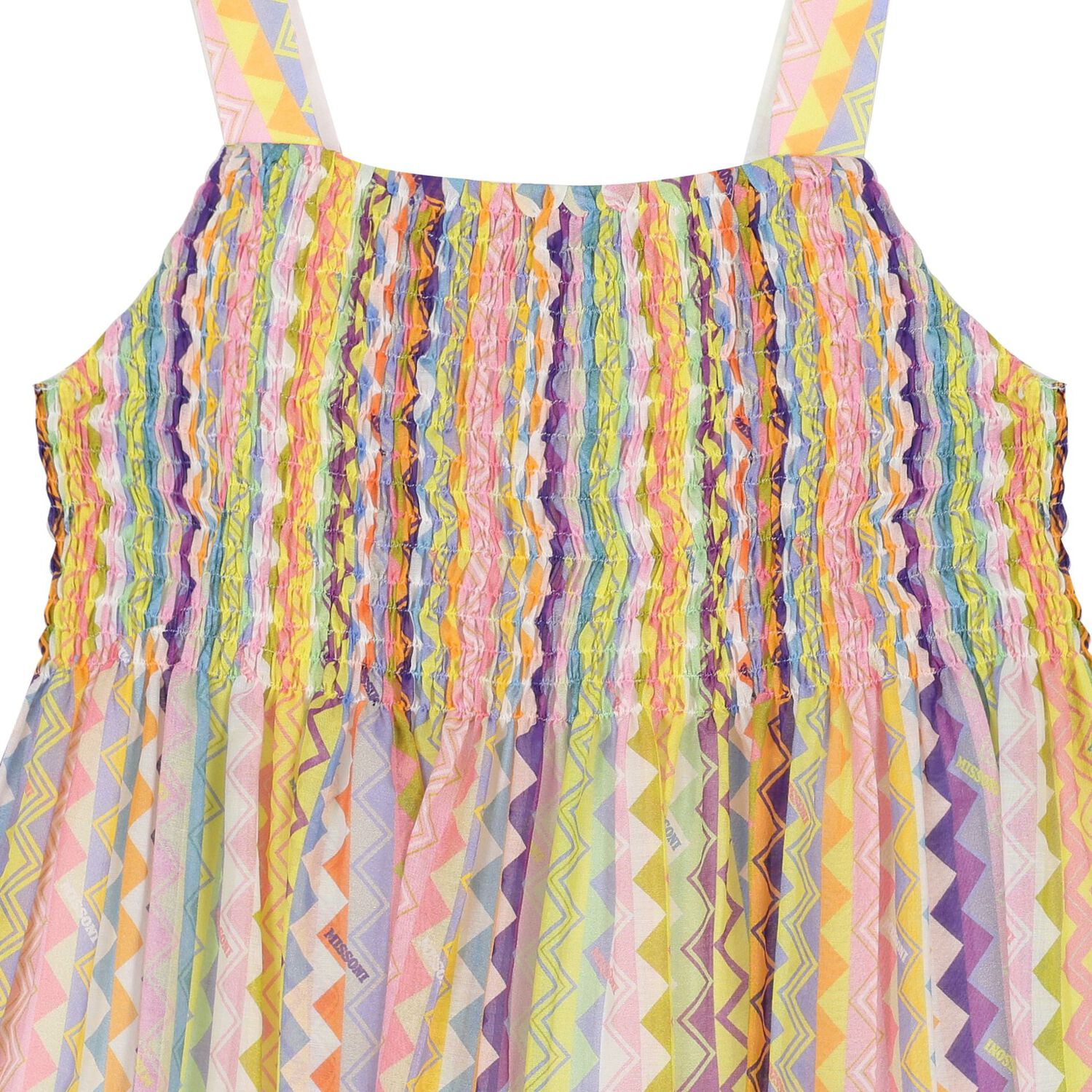 Girls Multi-Coloured Zigzag Dress, 1, hi-res