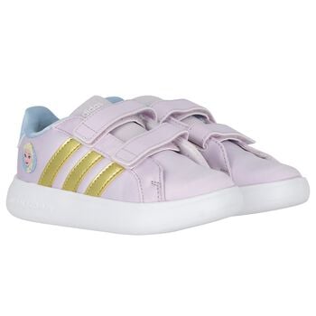 Girls Lilac Disney Elsa Logo Trainers