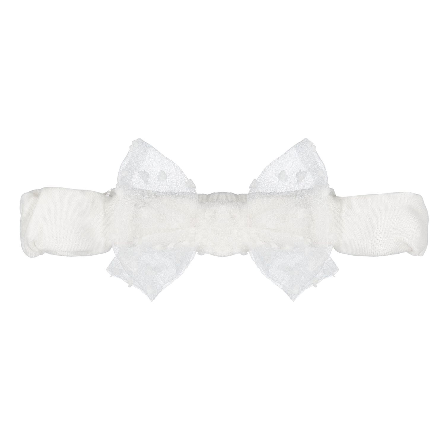 Baby Girls Ivory Bow Babygrow Set, 2, hi-res
