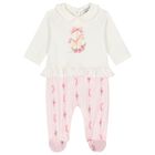 Baby Girls Ivory & Pink Carousel Babygrow Gift Set, 1, hi-res