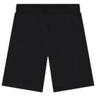 Boys Black Logo Shorts, 1, hi-res