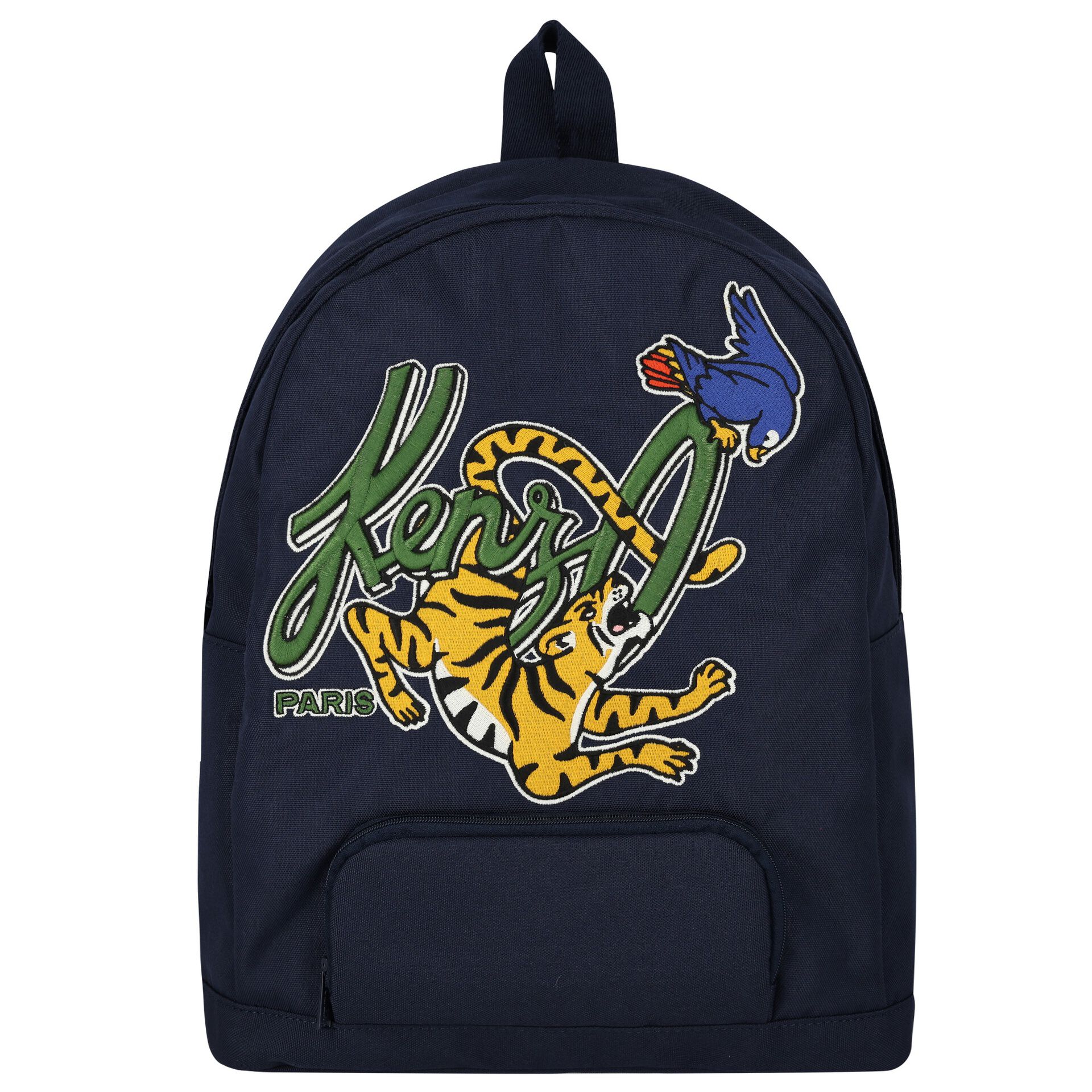 KENZO KIDS Boys Navy Blue Logo Backpack Junior Couture UAE