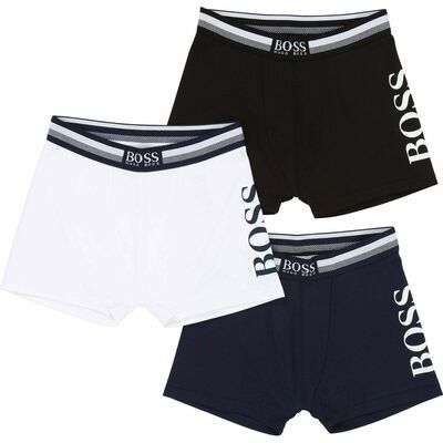 Boys Cotton Boxer Shorts (3 Pack)