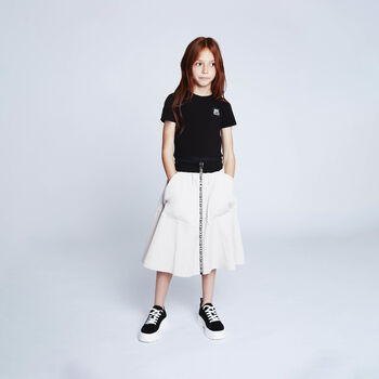 Girls Ivory Logo Skirt