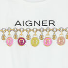 Girls White Logo T-Shirt, 1, hi-res