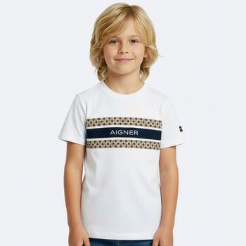 Boys White Logo T-Shirt