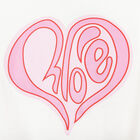 تيشيرت بالشعار باللون العاجي للبنات, 1, hi-res