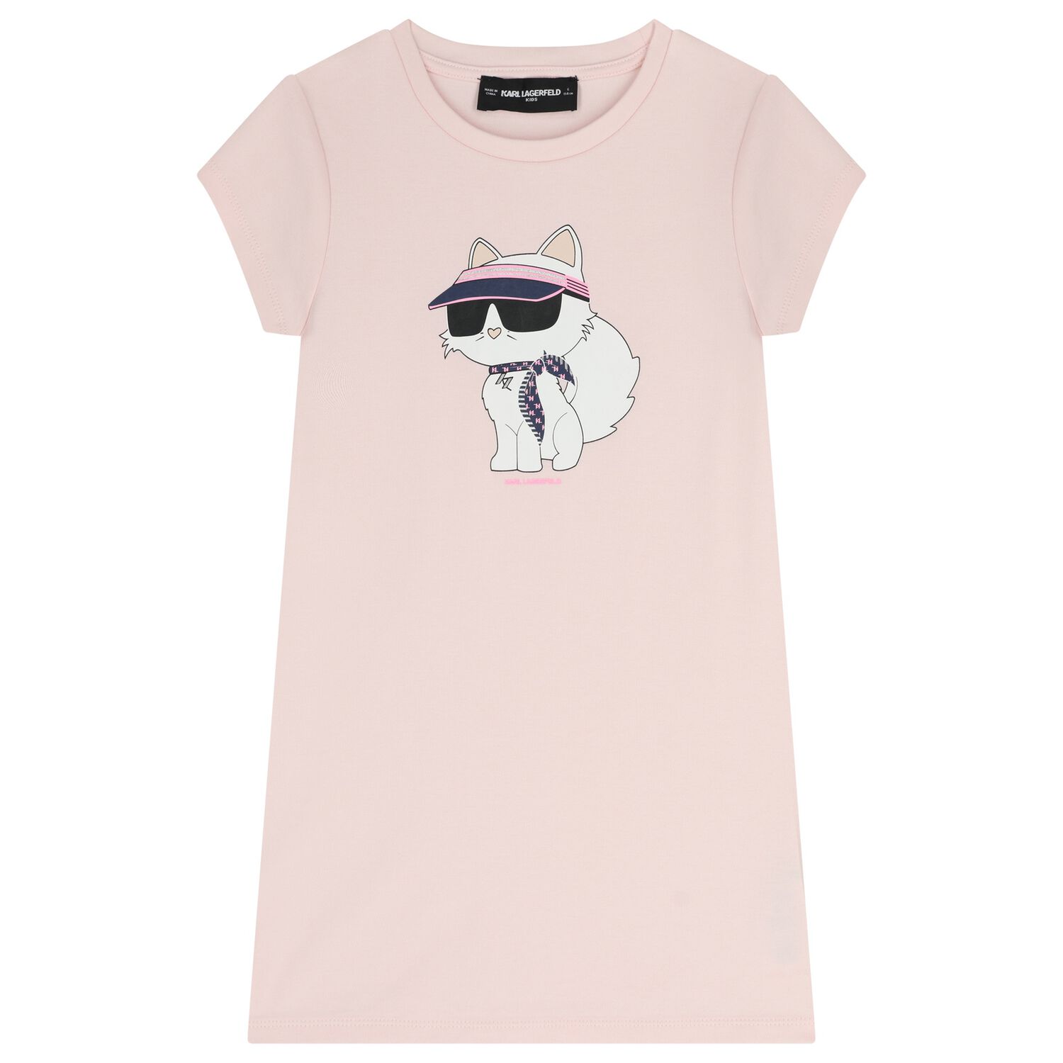 Girls Pink Choupette T-Shirt Dress, 2, hi-res
