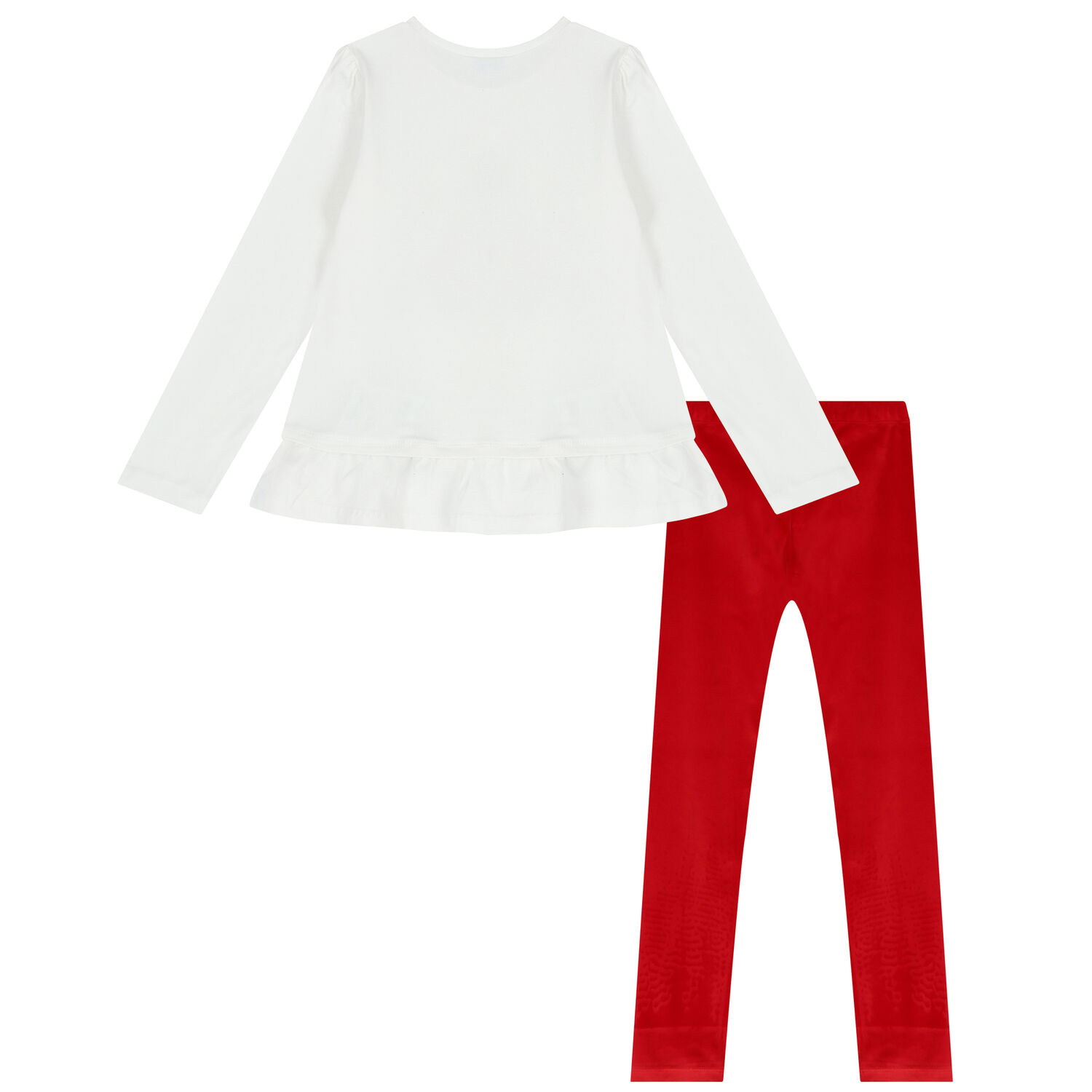 Girls White & Red Leggings Set, 1, hi-res image number null