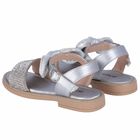 Girls Silver Embellished Sandals, 1, hi-res
