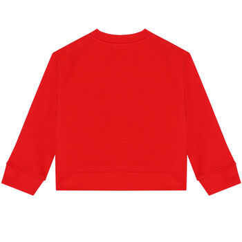 Girls Red Floral Sweatshirt