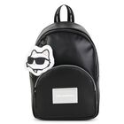 Mini Me Girls Black Choupette Leather Backpack ( 33cm ), 1, hi-res