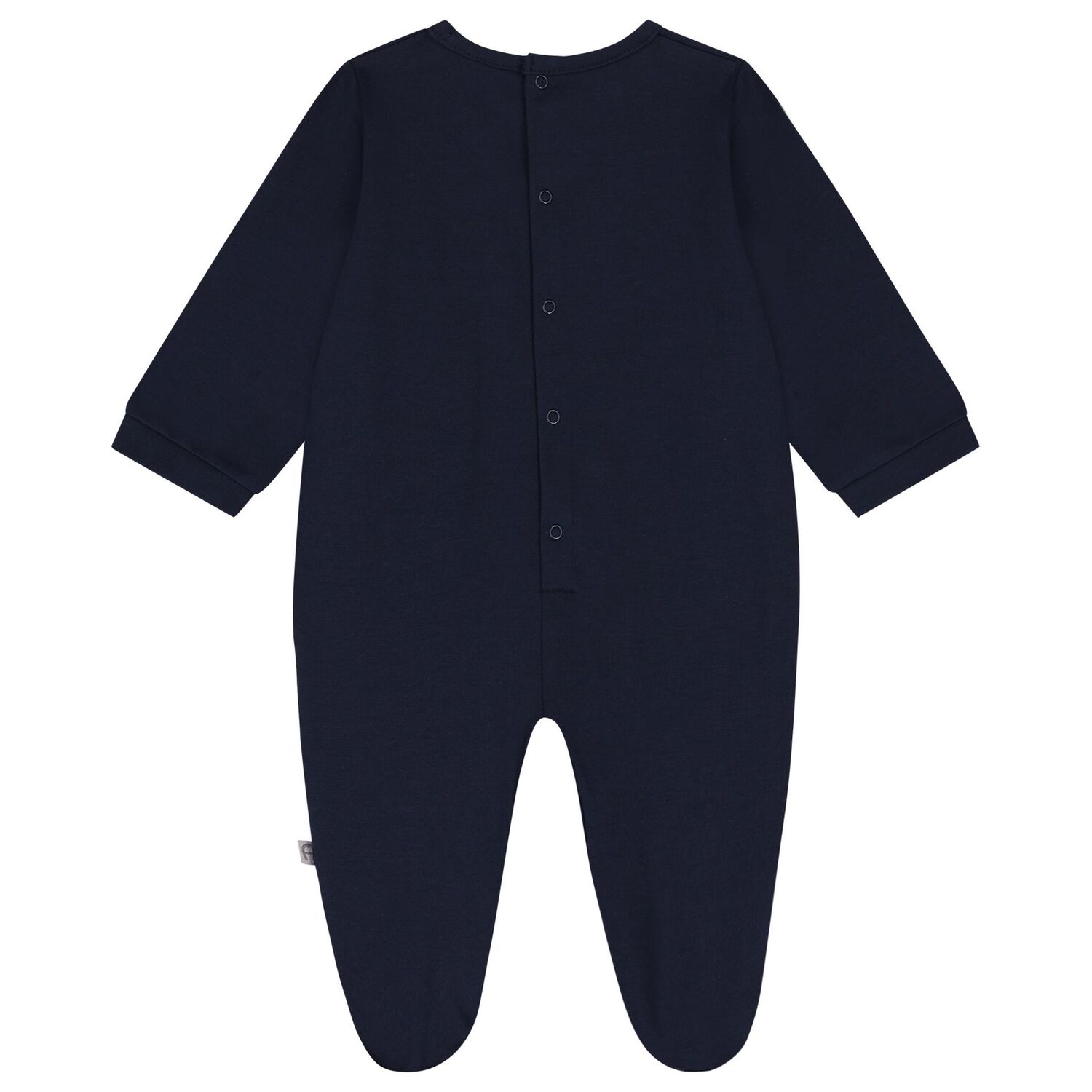 Baby Boys Navy Blue Logo Romper, 1, hi-res image number null