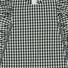 Girls Black & White Gingham Dress, 1, hi-res
