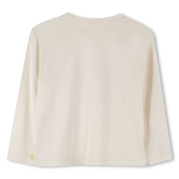 Girls Ivory Long Sleeve Top