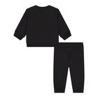 Baby Boys Black Logo Tracksuit, 1, hi-res