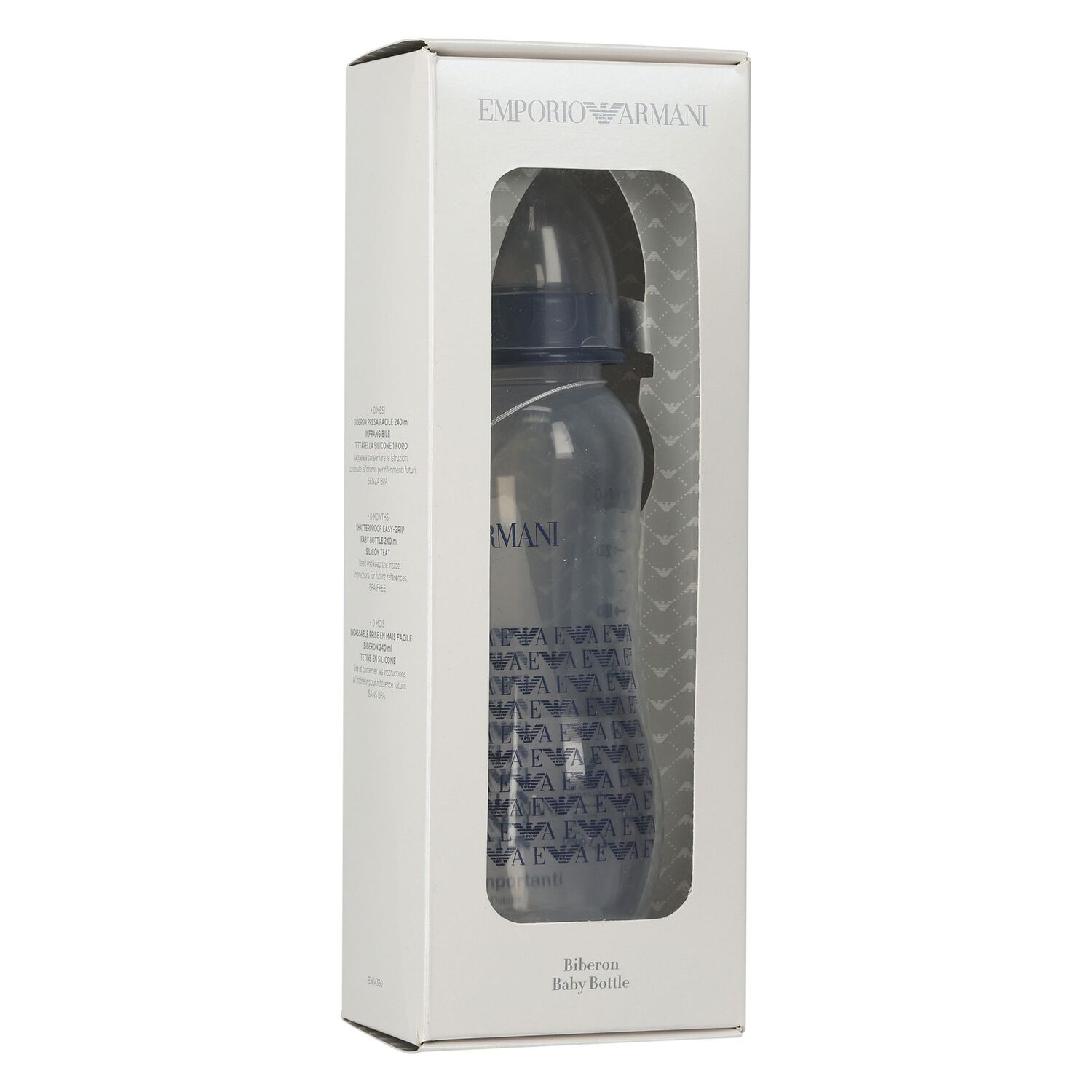 Baby Boys Navy Blue Logo Baby Bottle, 3, hi-res