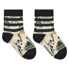 Beige, Grey & Green Logo Socks ( 3- Pack ), 1, hi-res