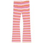 Girls White & Pink Zigzag Leggings Set, 2, hi-res