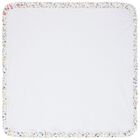 Baby Girls White Floral Blanket, 1, hi-res
