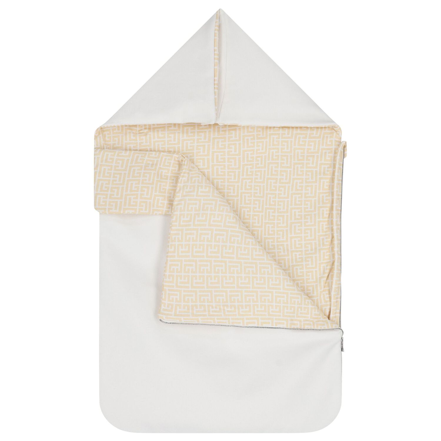 White & Gold Logo Baby Nest, 1, hi-res