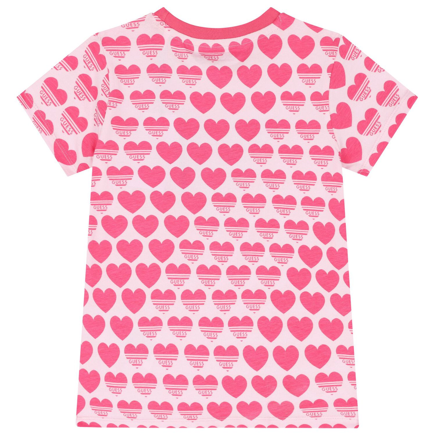 Girls Pink Heart Logo T-Shirt, 3, hi-res image number null