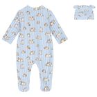 Baby Boys Blue Bunny Babygrow Set, 2, hi-res
