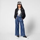 Girls Blue Logo Trousers, 1, hi-res